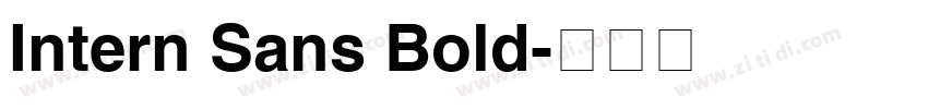 Intern Sans Bold字体转换